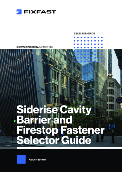 Siderise Cavity Barrier and Firestop Fastener Selector Guide