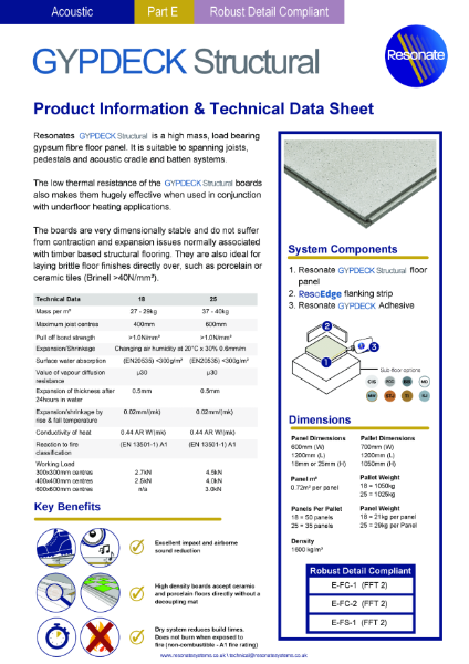 GYPDECK Structural - Product Data Sheet
