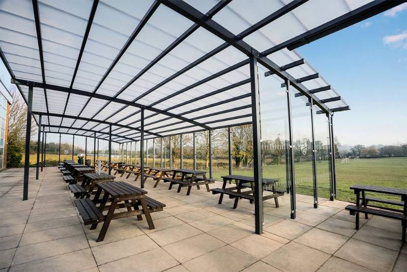 The Chantry School in Worcestershire Add Large Dining Area Canopy