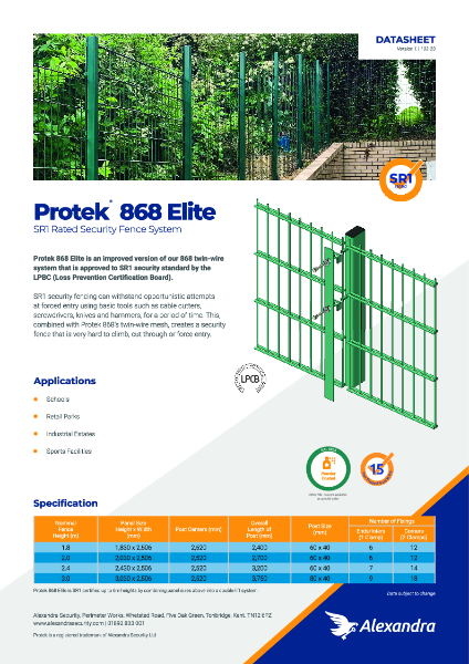 protek-868-elite-datasheet