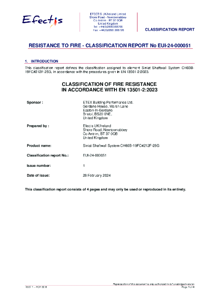 Fire classification report EUI-24-000051