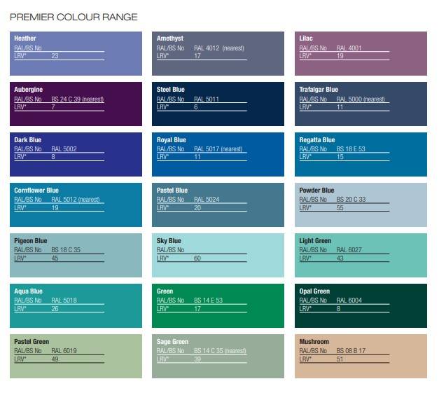 Yeoman Shield Colour Range