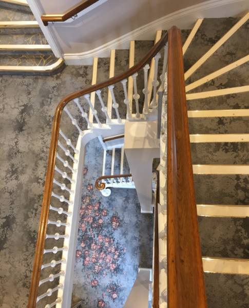 Brass Stair Nosings in Studley Castle Hotel