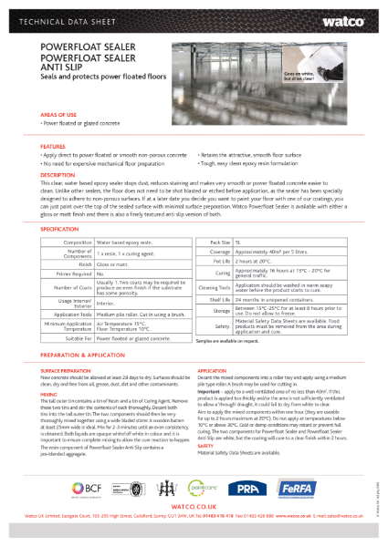 Data Sheet: Powerfloat Sealer