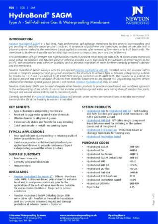HydroBond SAGM Technical Data Sheet