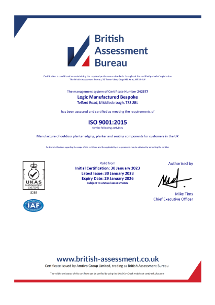 ISO 9001 Certificate