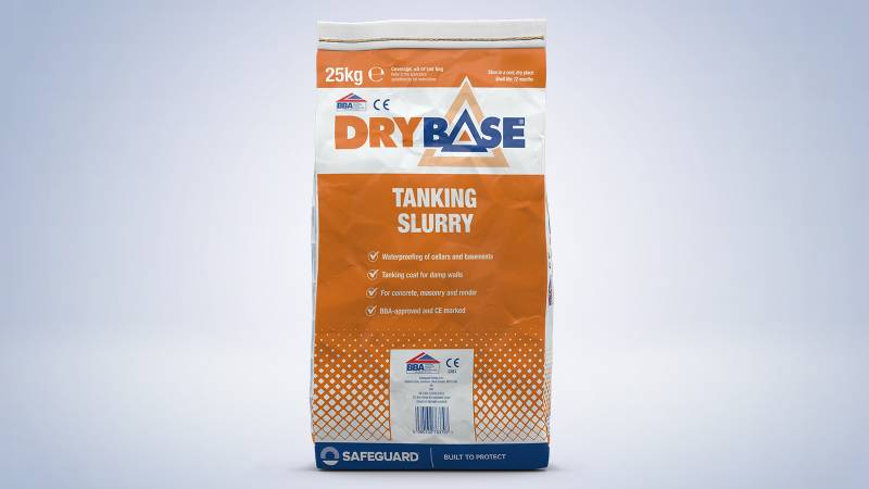 Drybase Tanking Slurry - Cementitious, Read-Mixed Surface Waterproofer for Above and Below Ground Waterproofing