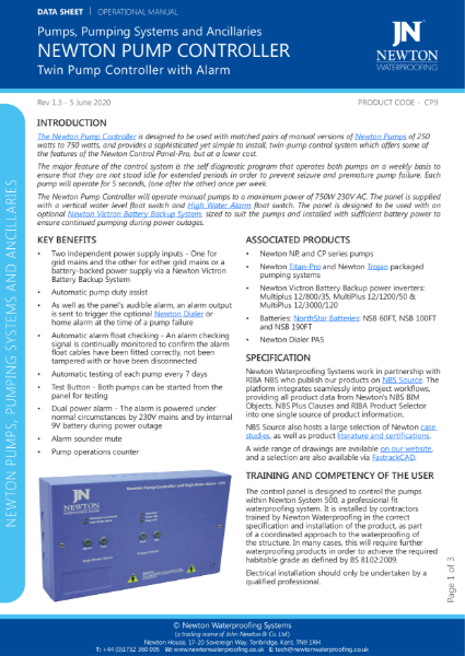 Newton Pump Controller TDS