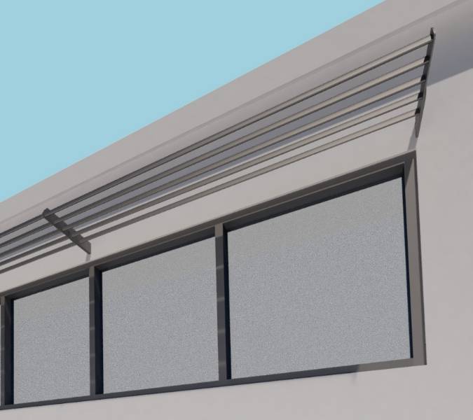 Aluminium Brise Soleil - Solar Shading: Shadex 100 Horizontal Stack  - Brise Soleil