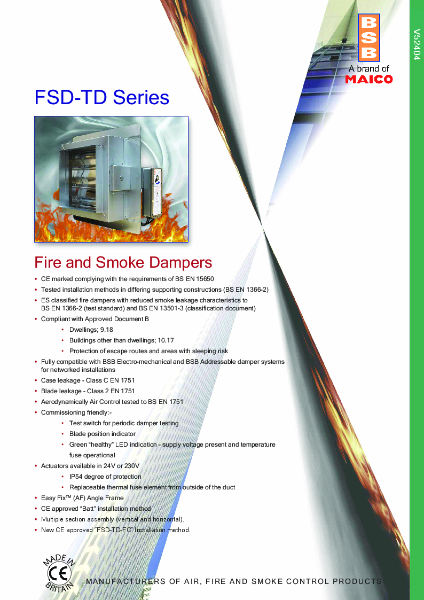 FSD-TD Series Motorised Fire Damper Brochure