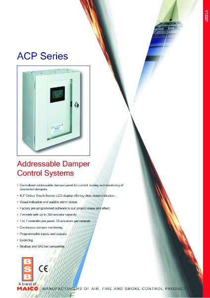 ACP Addressable Damper Control Panel Brochure