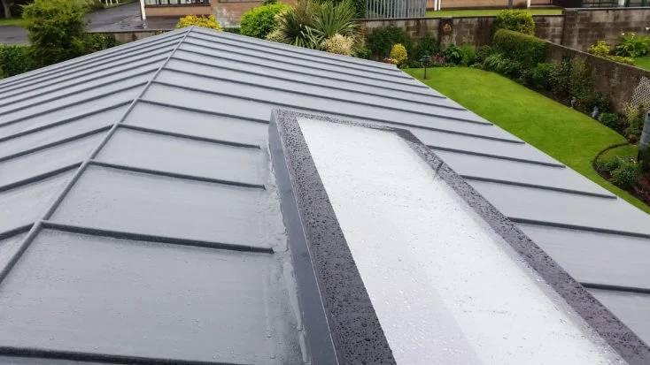 Zinc lookalike roof.