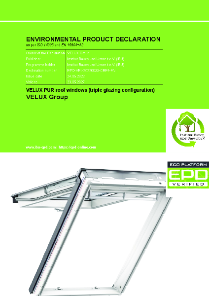 VELUX PUR Roof Windows