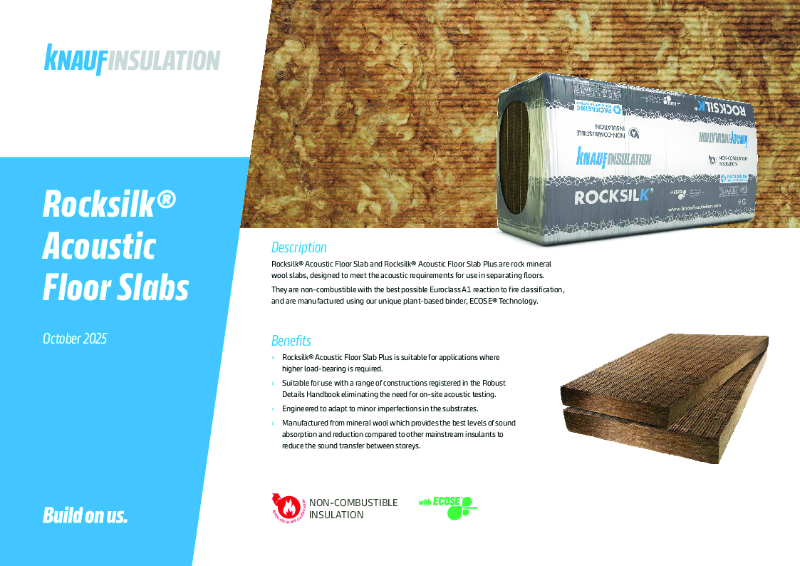 Knauf Insulation Rocksilk® Acoustic Floor Slab - Product Datasheet