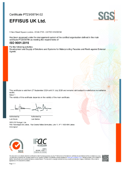 Effisus UK ISO 9001