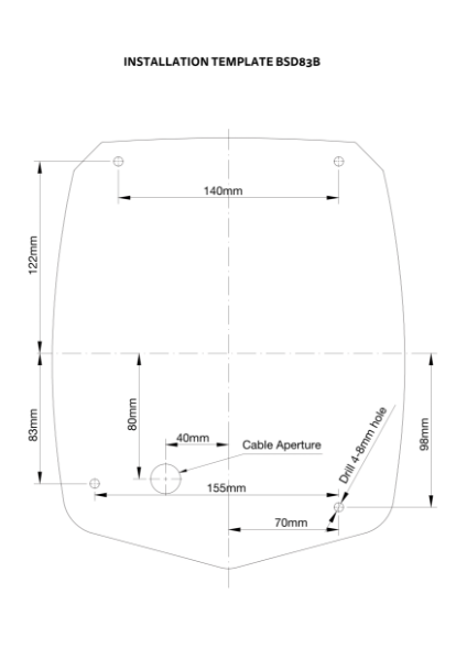 Biodrier 3D Smart (HD-BSD60K) Installation Template