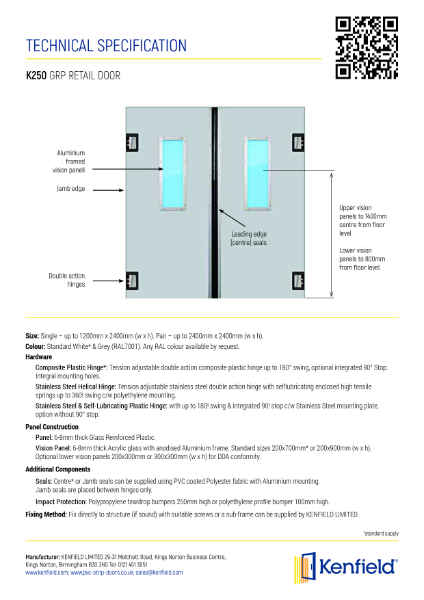 K250 Technical Specification