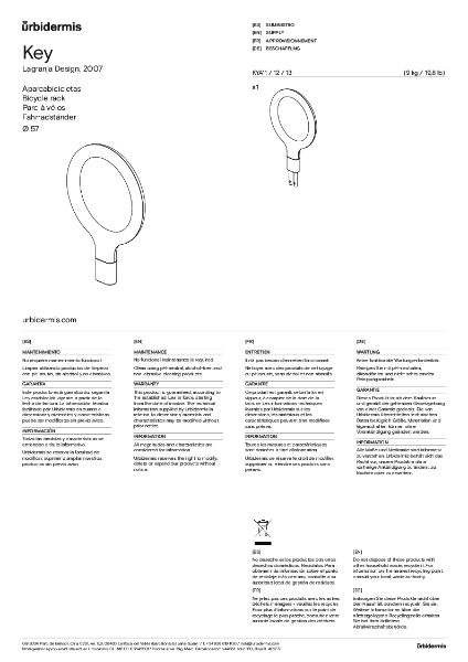 Key Bike Rack Installation Manual (Diameter 57)