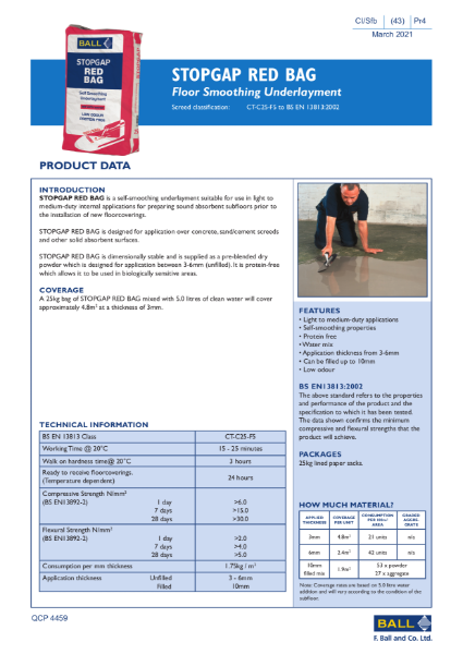 Stopgap Red Bag TDS
