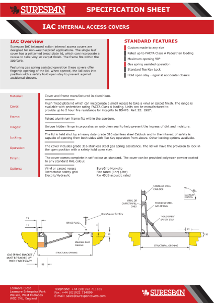 Floor Access Door for internal applications