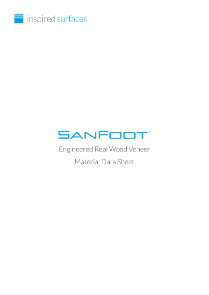 SanFoot® Real Wood Veneer Material Data Sheet