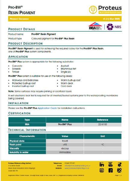 Product Data Sheet - Pro-BW® Resin Pigment