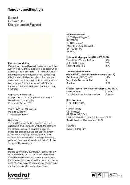 Russell Technical Specification