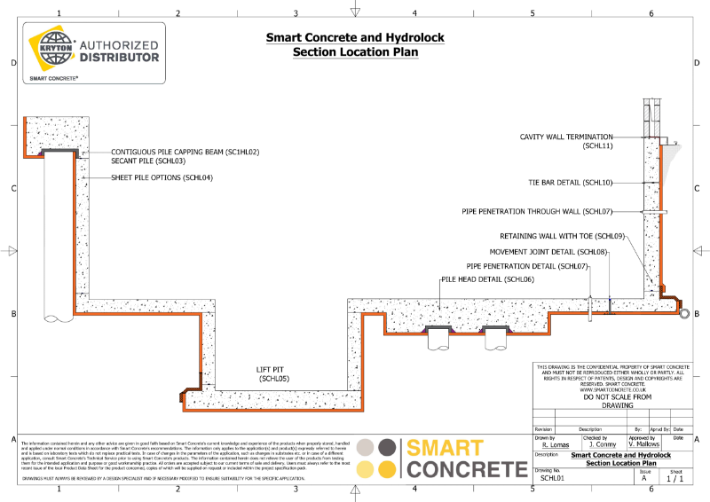 Smart Concrete and Hydrolock Membran Standard Detail File
