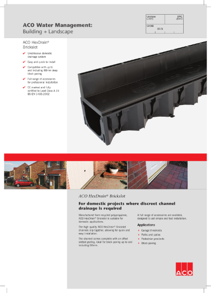 ACO HexDrain Brickslot brochure