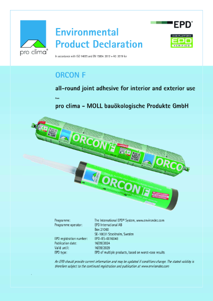 Pro Clima ORCON F Environmental Product Declaration (EPD)