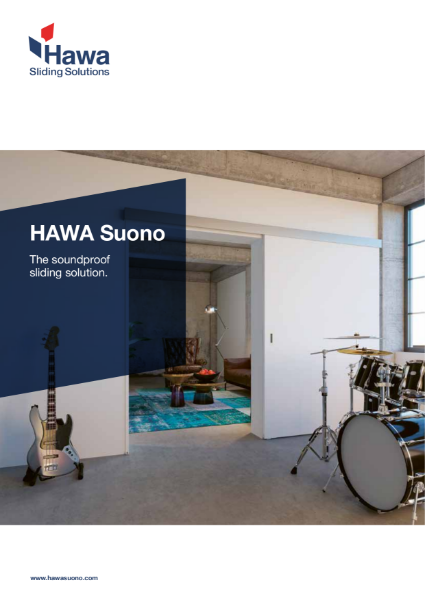 Hawa Suono sliding hardware for soundproofed doors