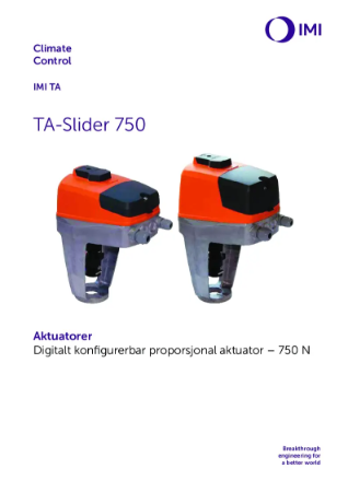 Teknisk Spesifikasjon - TA Slider 750 No Low