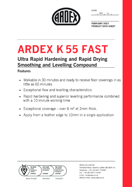 ARDEX K 55 FAST Datasheet