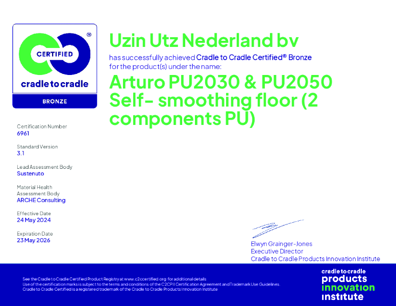 Cradle to Cradle for Arturo PU2030 and PU2050