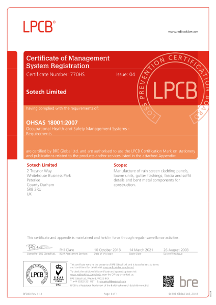 OHSAS 18001:2007 Occupational Health and Safety Management Systems