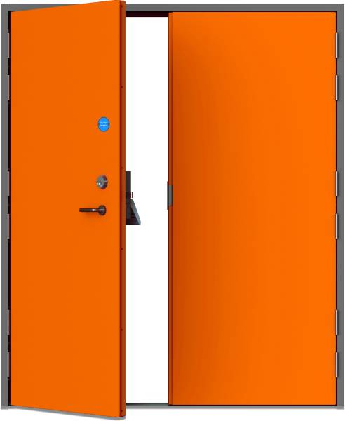 M2M3 double leaf steel security / external fire door 