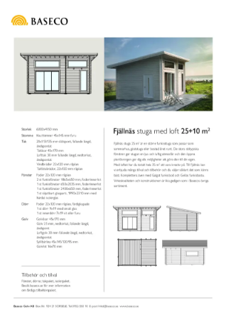 Fjällnäs Stuga med Loft 25 KVM Produktblad | Baseco Golv AB | Lattira ...
