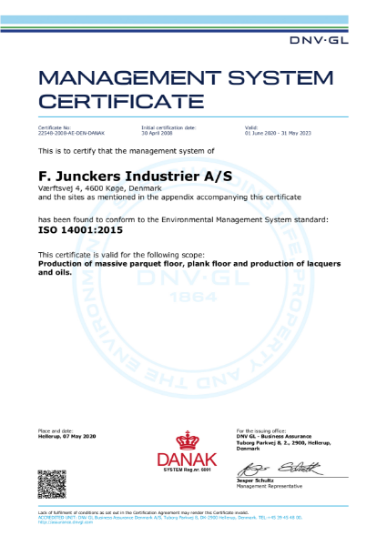 ISO14001 Certificate Management System Certificate