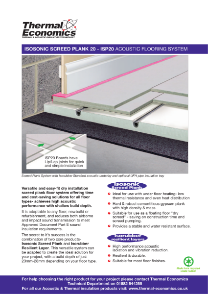 Isosonic Screed Plank Brochure