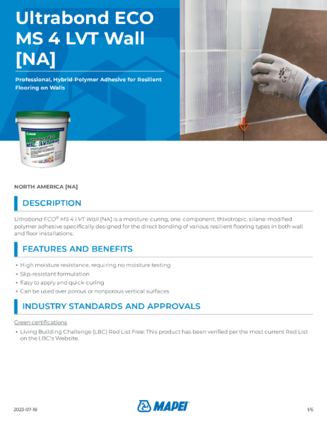 Ultrabond ECO MS 4 LVT WALL NA