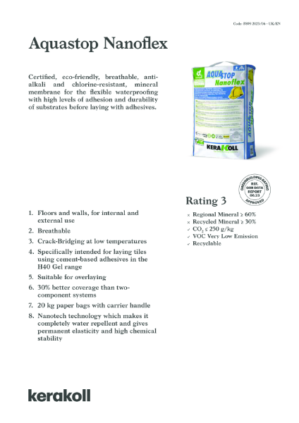 Aquastop Nanoflex - TDS