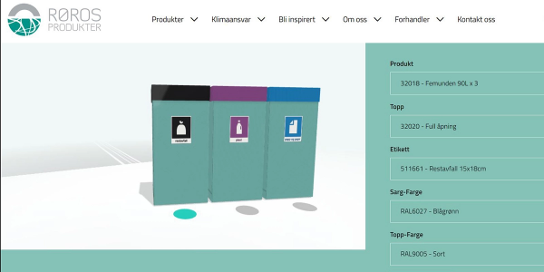 Røros Produkter lanserer 3D-konfigurator