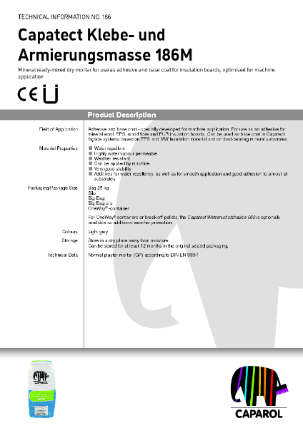 Capatect Klebe - und Armierungsmasse 186