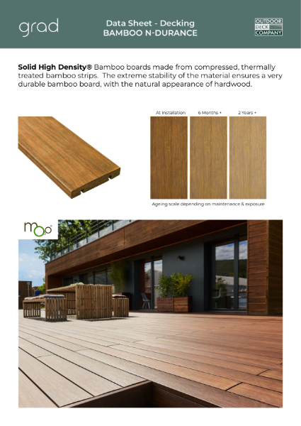 Grad Decking - Bamboo N-Durance Data Sheet