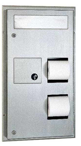 Seat Cover and Toilet Tissue Dispenser and Sanitary Napkin Disposal Unit - B-357, B-3571, B-3574 and B-3579