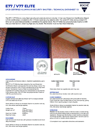 V77 Elite SR2 Datasheet