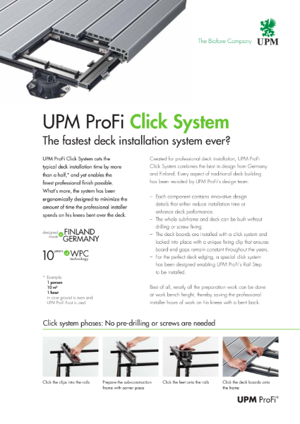 UPM ProFi Click System flyer