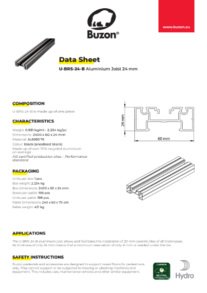 U-BRS-24mm Data Sheet