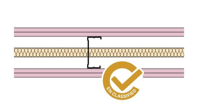 Siniat Single Frame Metal Stud Partition CS90R-212F-25G - Metal Stud Partitioning