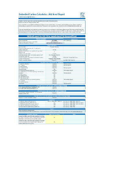 Honeywell Gent S4T-710  Self Testing Optical Heat Sensor CIBSE Embodied Carbon Calculator